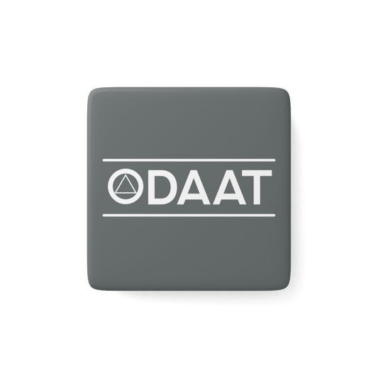 Recovery Square Porcelain Magnet | ODAAT Design 1 | Dark Gray with White Letters