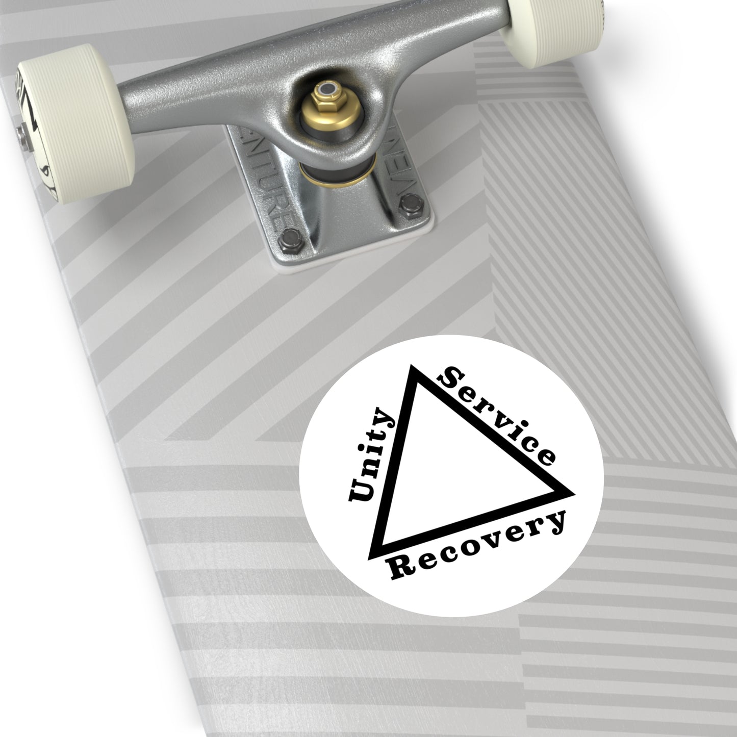 Haler Smith Vinyl Round Sticker - Unity Service Recovery 1 - White