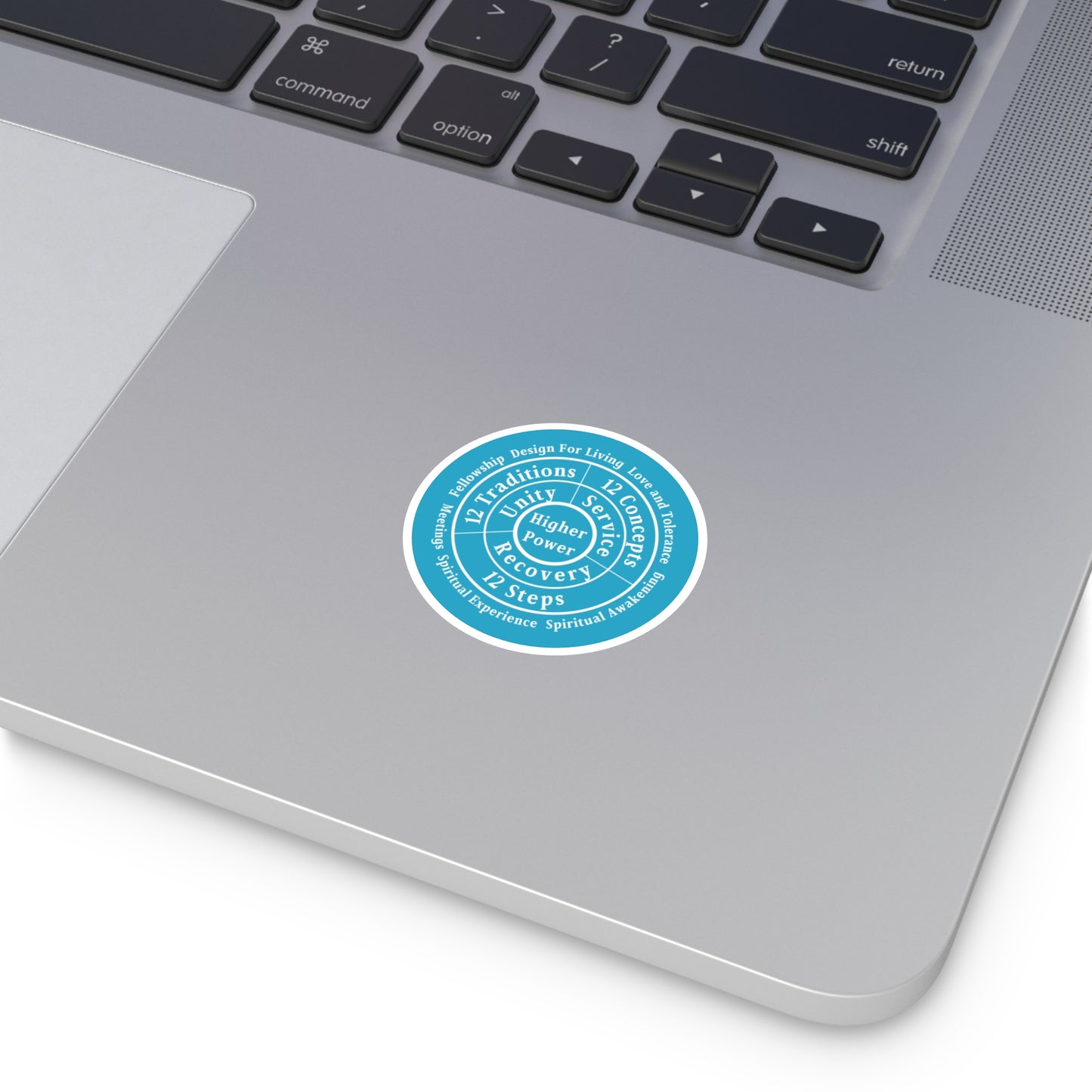 Haler Smith Vinyl Round Sticker - Higher Power 1 - Turquoise