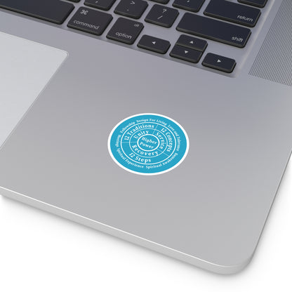 Haler Smith Vinyl Round Sticker - Higher Power 1 - Turquoise