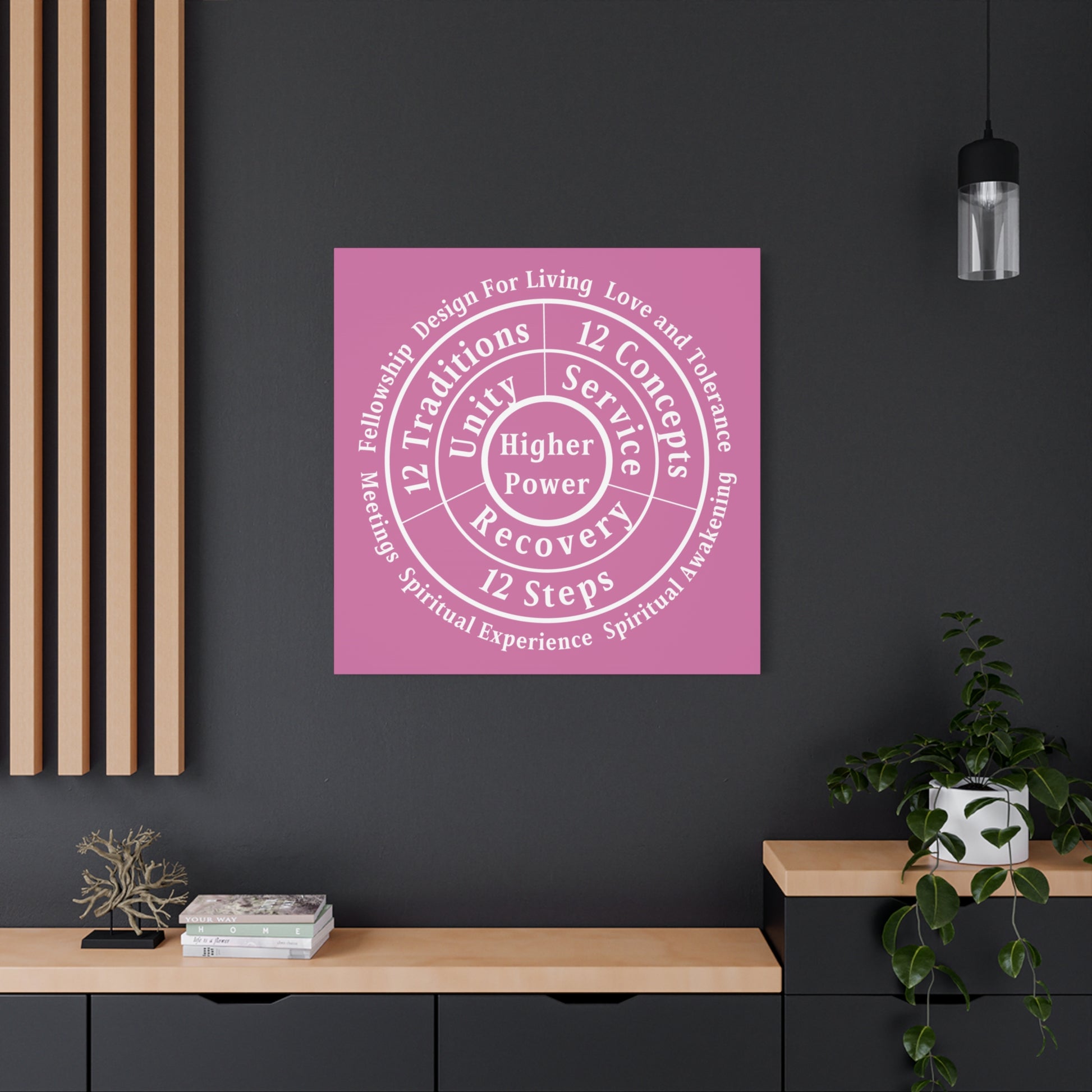 Haler Smith - Canvas - Haler Smith Matte Canvas - Higher Power 1 - Light Pink Matte Finish