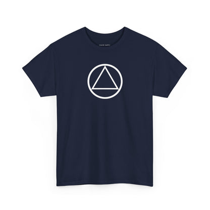 Recovery Short Sleeve T-Shirt | Circle and Triangle Design 1 On The Front