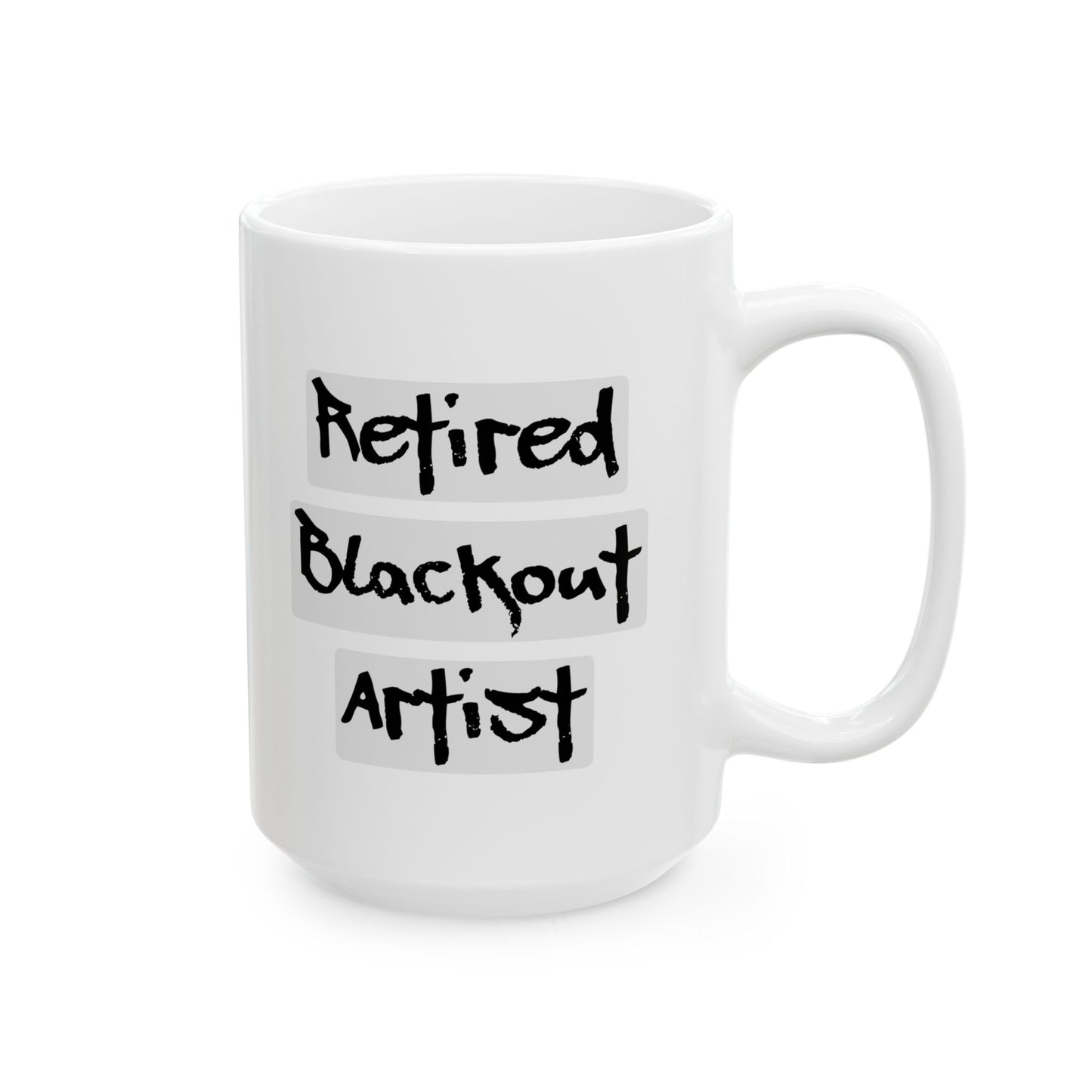 Recovery Ceramic Coffee Mug | Retired Blackout Artist Design 1