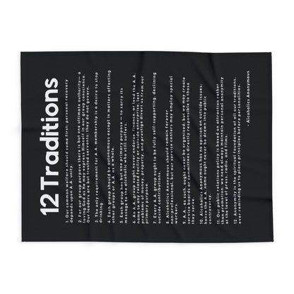 Haler Smith - Home Decor - Haler Smith Polar Fleece Blanket - 12 Traditions - Black
