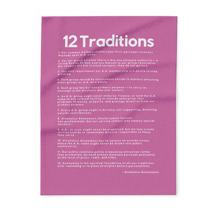 Haler Smith Polar Fleece Blanket - 12 Traditions - Light Pink