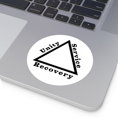 Haler Smith Vinyl Round Sticker - Unity Service Recovery 1 - White