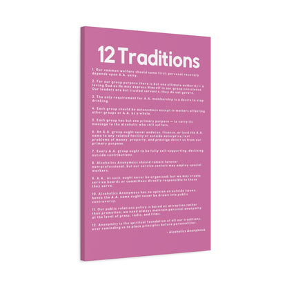 Haler Smith - Canvas - Haler Smith Matte Canvas - 12 Traditions - Vertical Light Pink Matte Finish