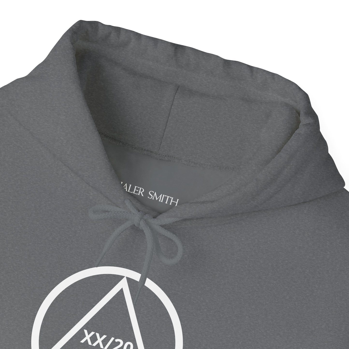 Recovery Hoodie | Circle and Triangle Sobriety Years Design 1 On The Front