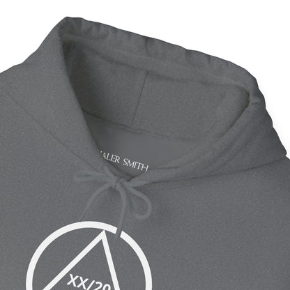 Recovery Hoodie | Circle and Triangle Sobriety Years Design 1 On The Front