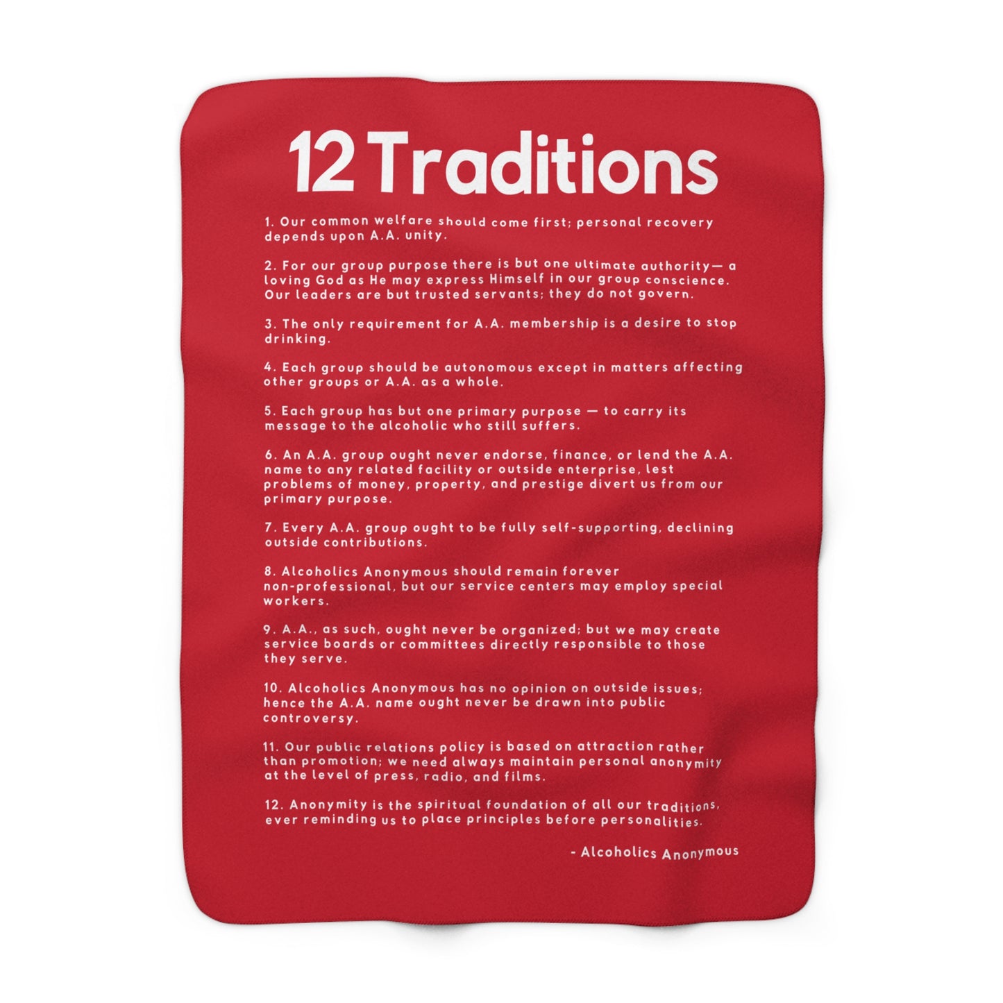 Haler Smith - Home Decor - Haler Smith Sherpa Fleece Blanket - 12 Traditions - Dark Red