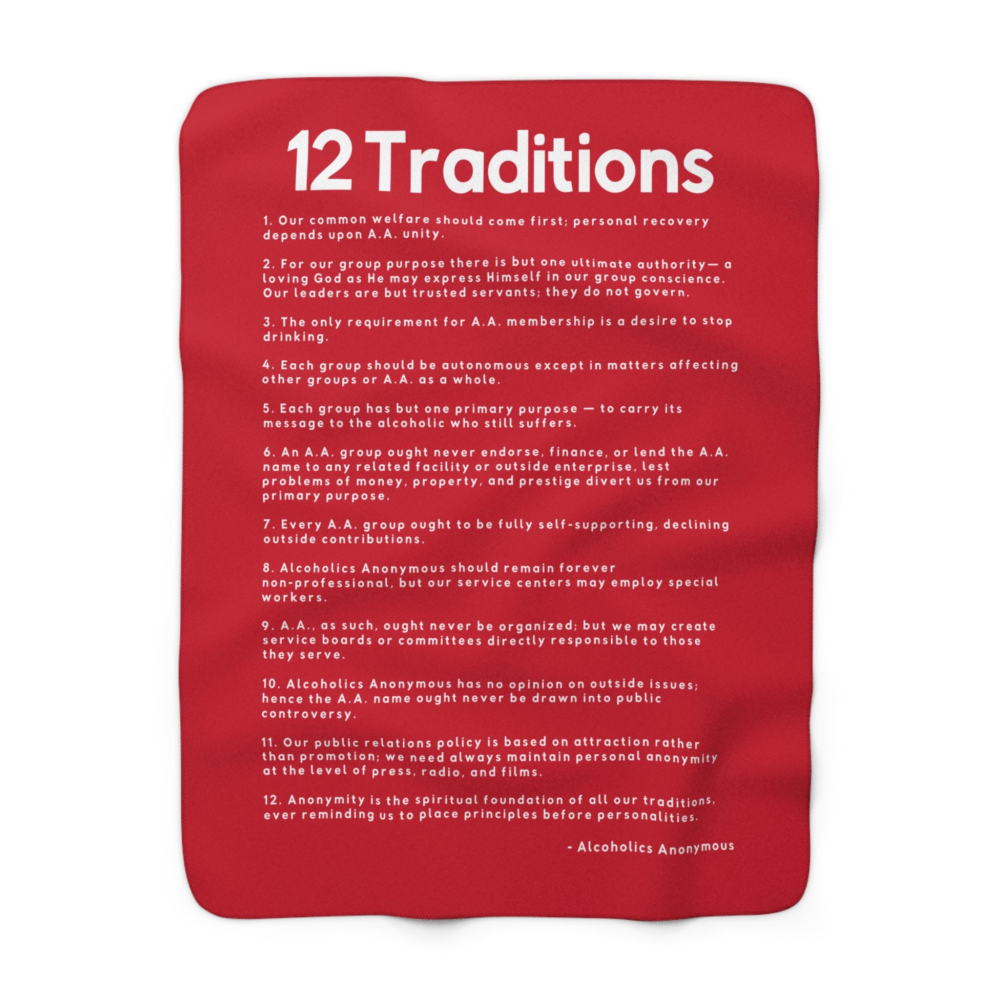 Haler Smith - Home Decor - Haler Smith Sherpa Fleece Blanket - 12 Traditions - Dark Red