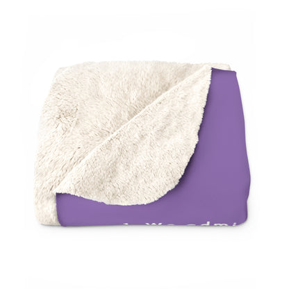 Haler Smith - Home Decor - Haler Smith Sherpa Fleece Blanket - 12 Steps - Light Purple