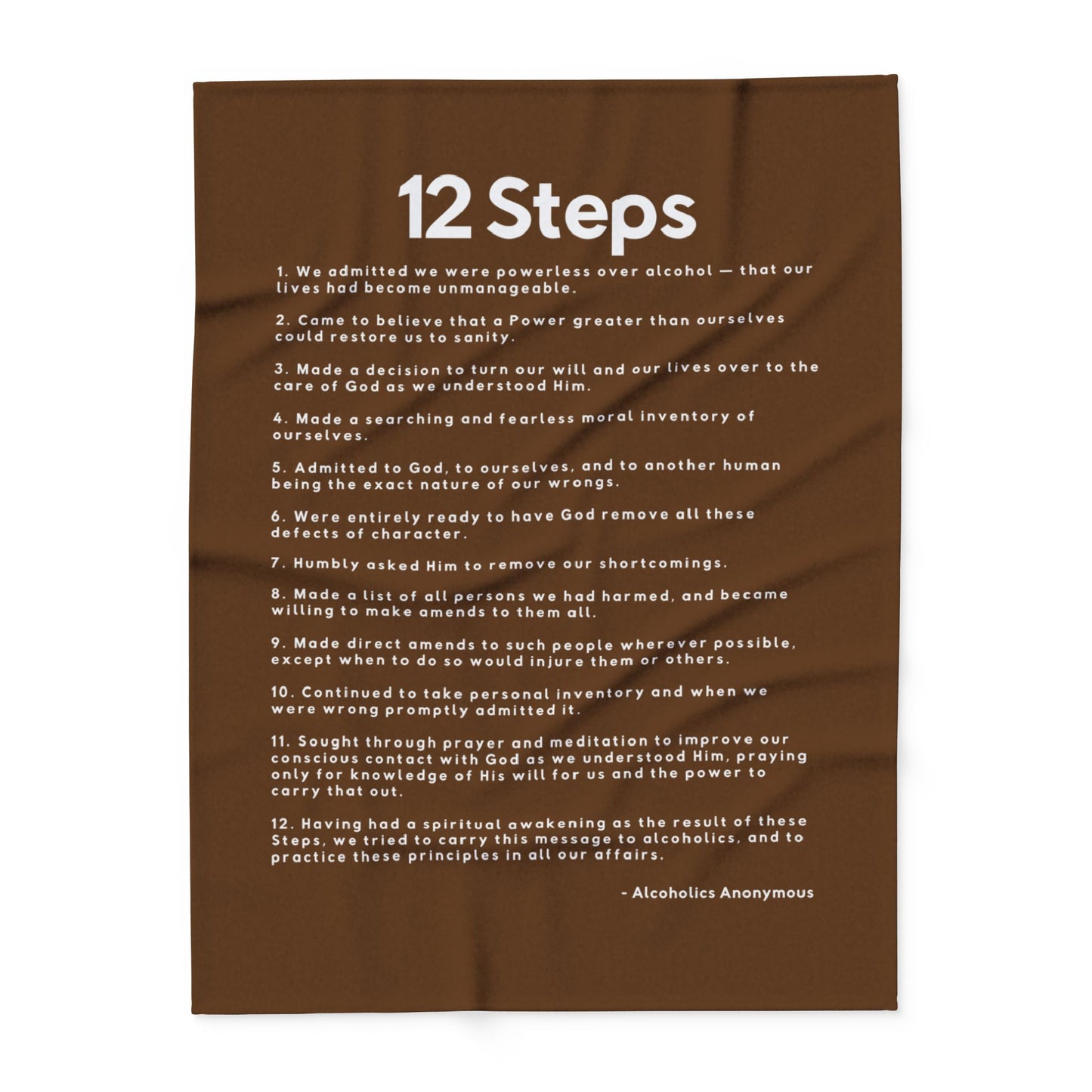 Haler Smith Polar Fleece Blanket - 12 Steps - Brown