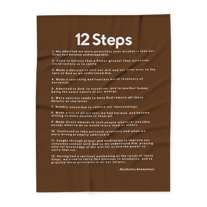 Haler Smith Polar Fleece Blanket - 12 Steps - Brown