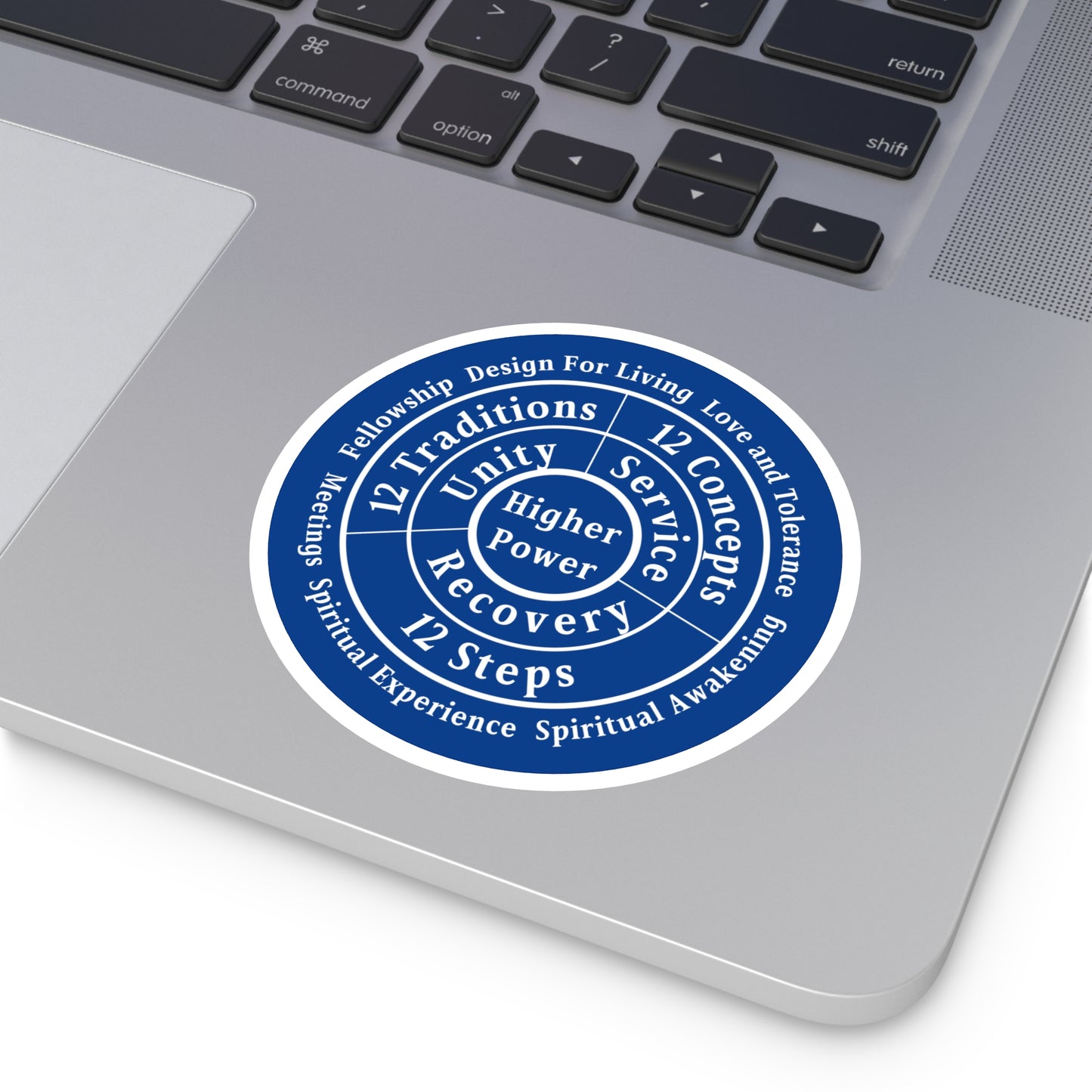Haler Smith Vinyl Round Sticker - Higher Power 1 - Dark Blue