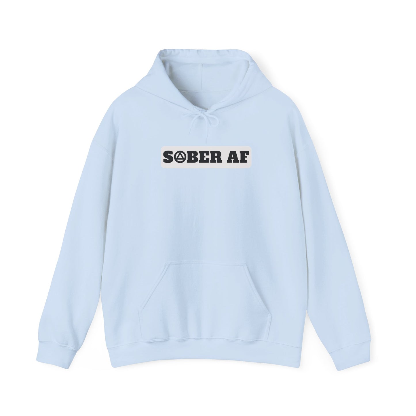 Recovery Hoodie | Sober AF Design 1 On The Front