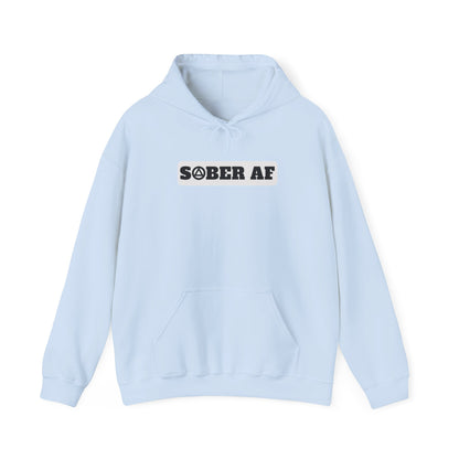 Recovery Hoodie | Sober AF Design 1 On The Front