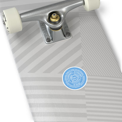 Haler Smith Vinyl Round Sticker - Higher Power 1 - Light Blue