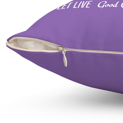 Haler Smith Square Polyester Pillow - Recovery Phrases 1 - Light Purple