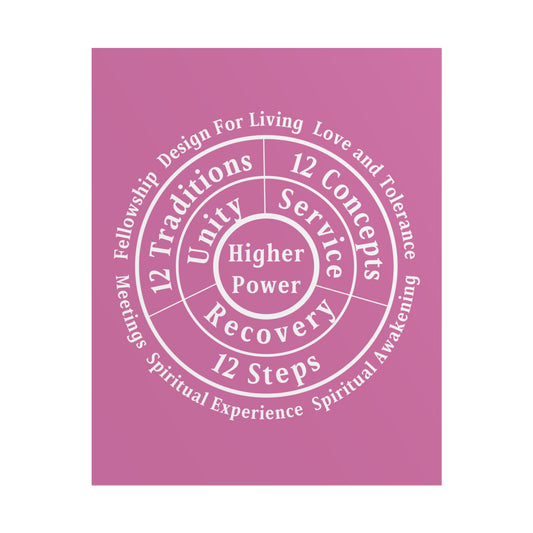 Haler Smith Rolled Poster - Higher Power 1 - Light Pink Matte Finish