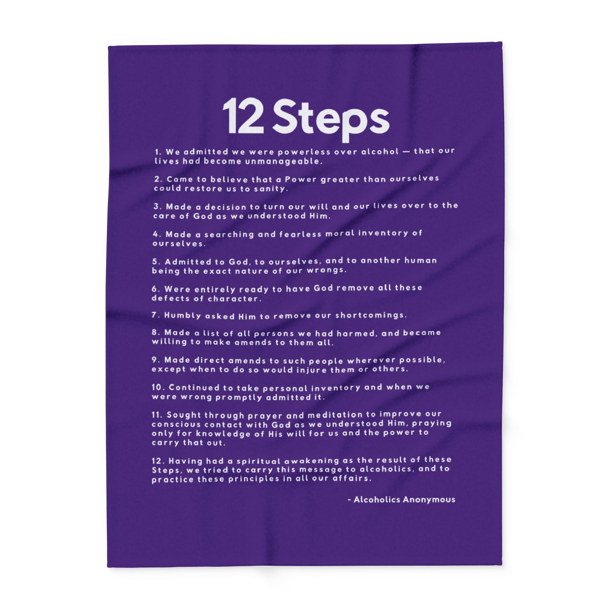 Haler Smith - Home Decor - Haler Smith Polar Fleece Blanket - 12 Steps - Purple