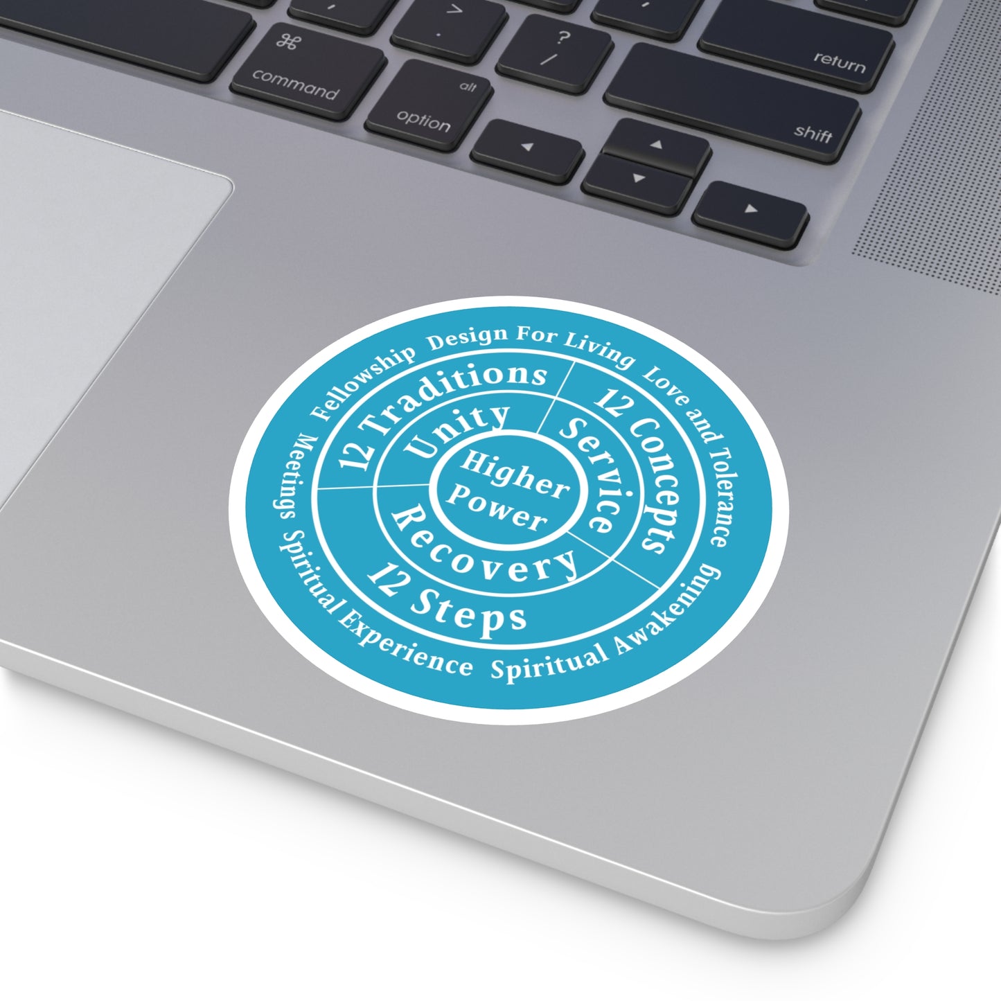 Haler Smith Vinyl Round Sticker - Higher Power 1 - Turquoise
