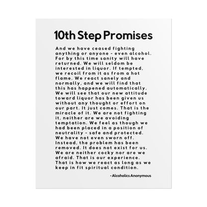 Haler Smith - Poster - Haler Smith Rolled Poster - 10th Step Promises - Vertical White Matte Finish