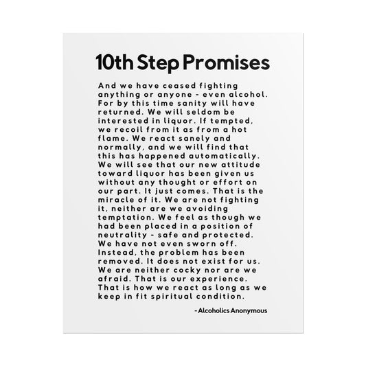 Haler Smith - Poster - Haler Smith Rolled Poster - 10th Step Promises - Vertical White Matte Finish
