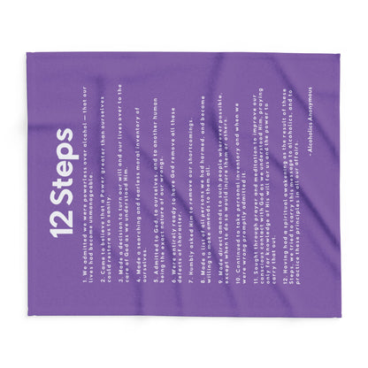 Haler Smith Polar Fleece Blanket - 12 Steps - Light Purple