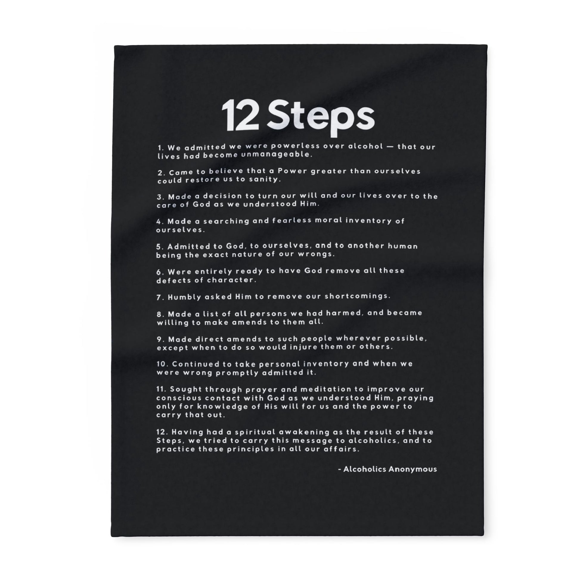 Haler Smith - Home Decor - Haler Smith Polar Fleece Blanket - 12 Steps - Black