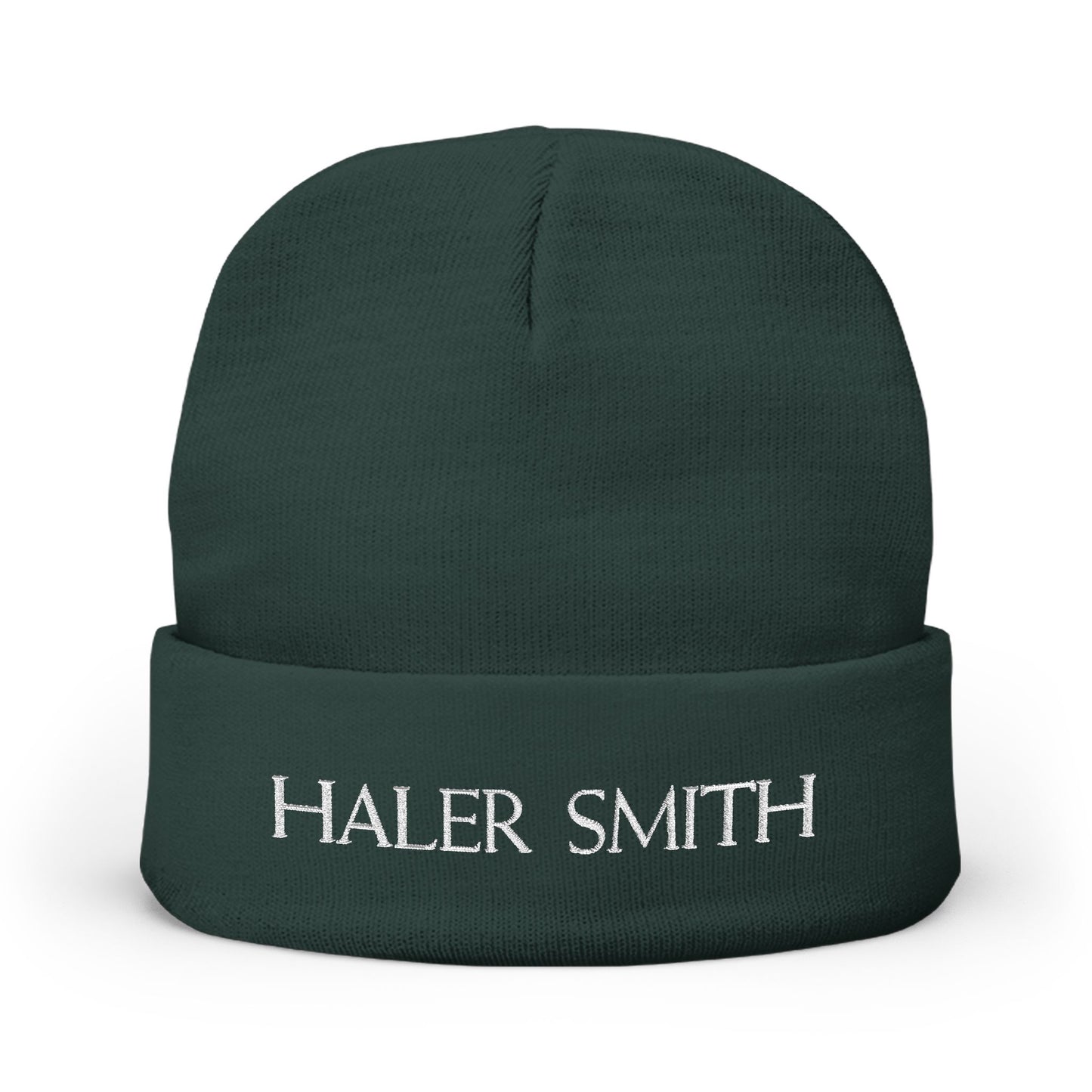 Haler Smith Knit Beanie - HALER SMITH - White Letters
