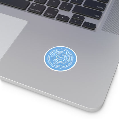 Haler Smith Vinyl Round Sticker - Higher Power 1 - Light Blue