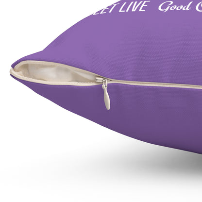 Haler Smith Square Polyester Pillow - Recovery Phrases 1 - Light Purple