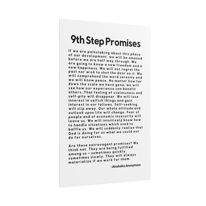 Haler Smith Rolled Poster - 9th Step Promises - Vertical White Matte Finish