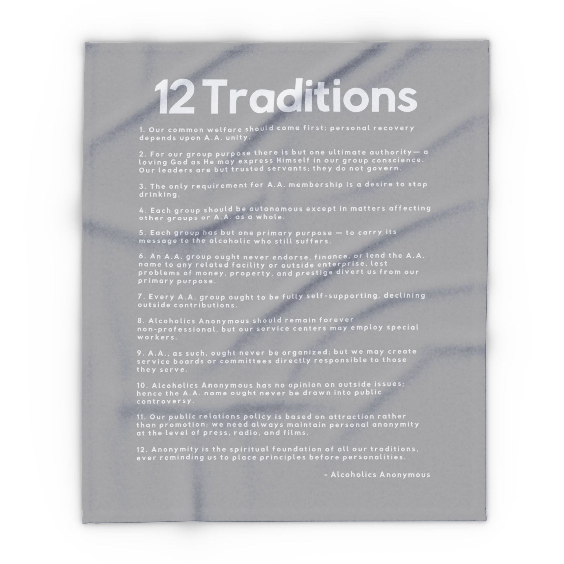 Haler Smith - Home Decor - Haler Smith Polar Fleece Blanket - 12 Traditions - Light Gray