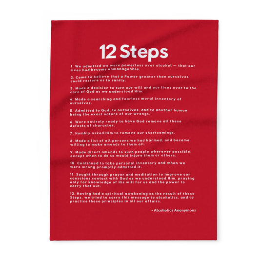 Haler Smith - Home Decor - Haler Smith Polar Fleece Blanket - 12 Steps - Dark Red