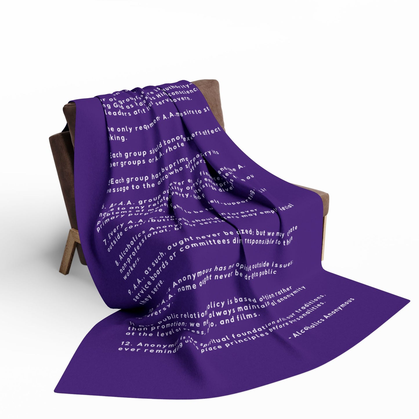 Haler Smith - Home Decor - Haler Smith Polar Fleece Blanket - 12 Traditions - Purple