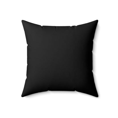 Haler Smith Square Polyester Pillow - Recovery Phrases 1 - Black