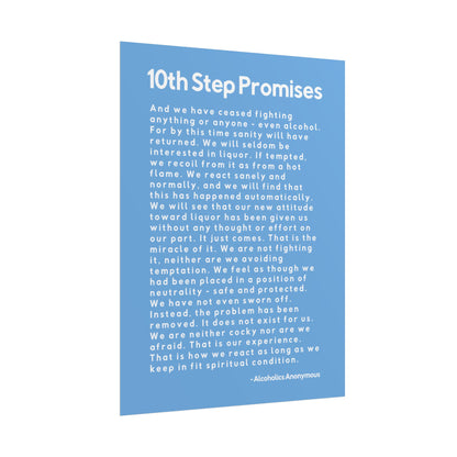Haler Smith - Poster - Haler Smith Rolled Poster - 10th Step Promises - Vertical Light Blue Matte Finish