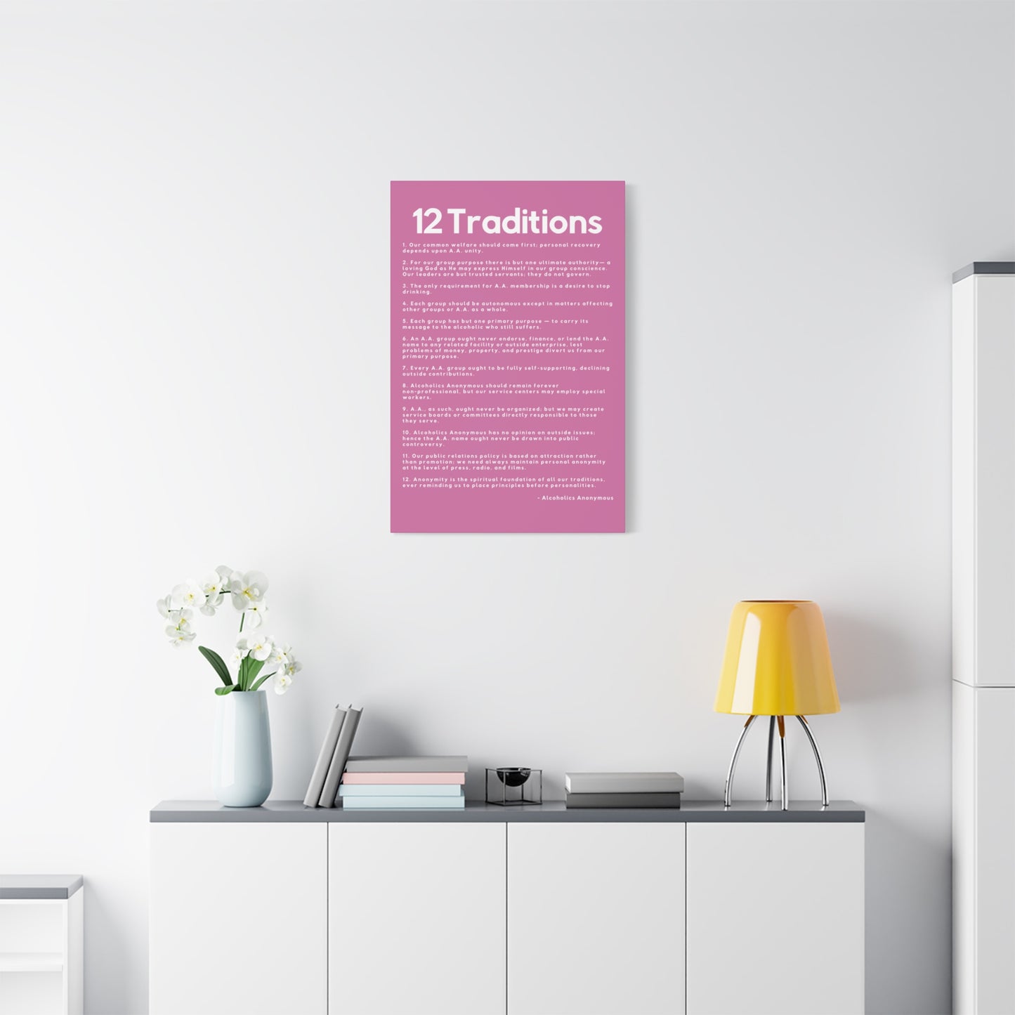Haler Smith - Canvas - Haler Smith Matte Canvas - 12 Traditions - Vertical Light Pink Matte Finish