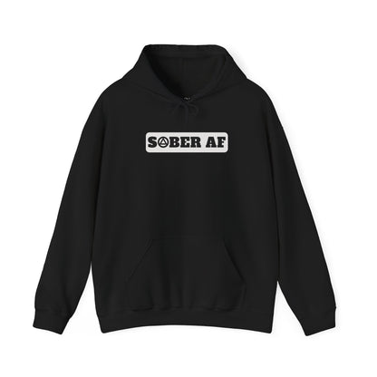 Recovery Hoodie | Sober AF Design 1 On The Front