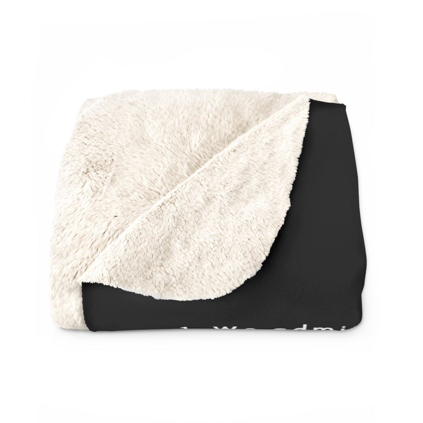 Haler Smith - Home Decor - Haler Smith Sherpa Fleece Blanket - 12 Steps - White Letters - Black