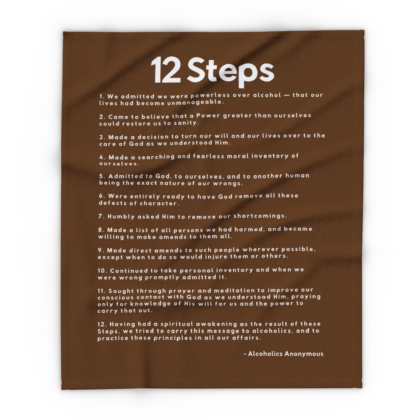 Haler Smith Polar Fleece Blanket - 12 Steps - Brown