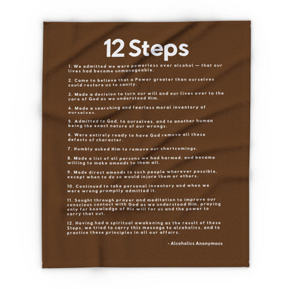 Haler Smith Polar Fleece Blanket - 12 Steps - Brown