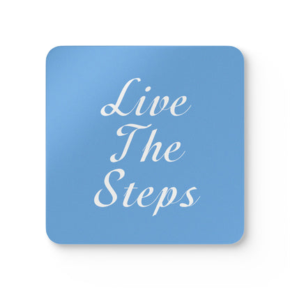 Haler Smith Corkwood Coaster Set Light Blue - Live The Steps White