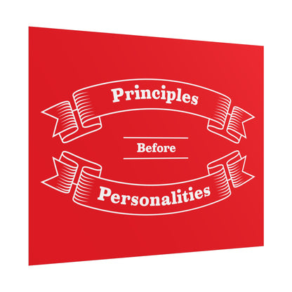 Haler Smith - Poster - Haler Smith Rolled Poster - Principles Before Personalities 1 - Gray Matte Finish