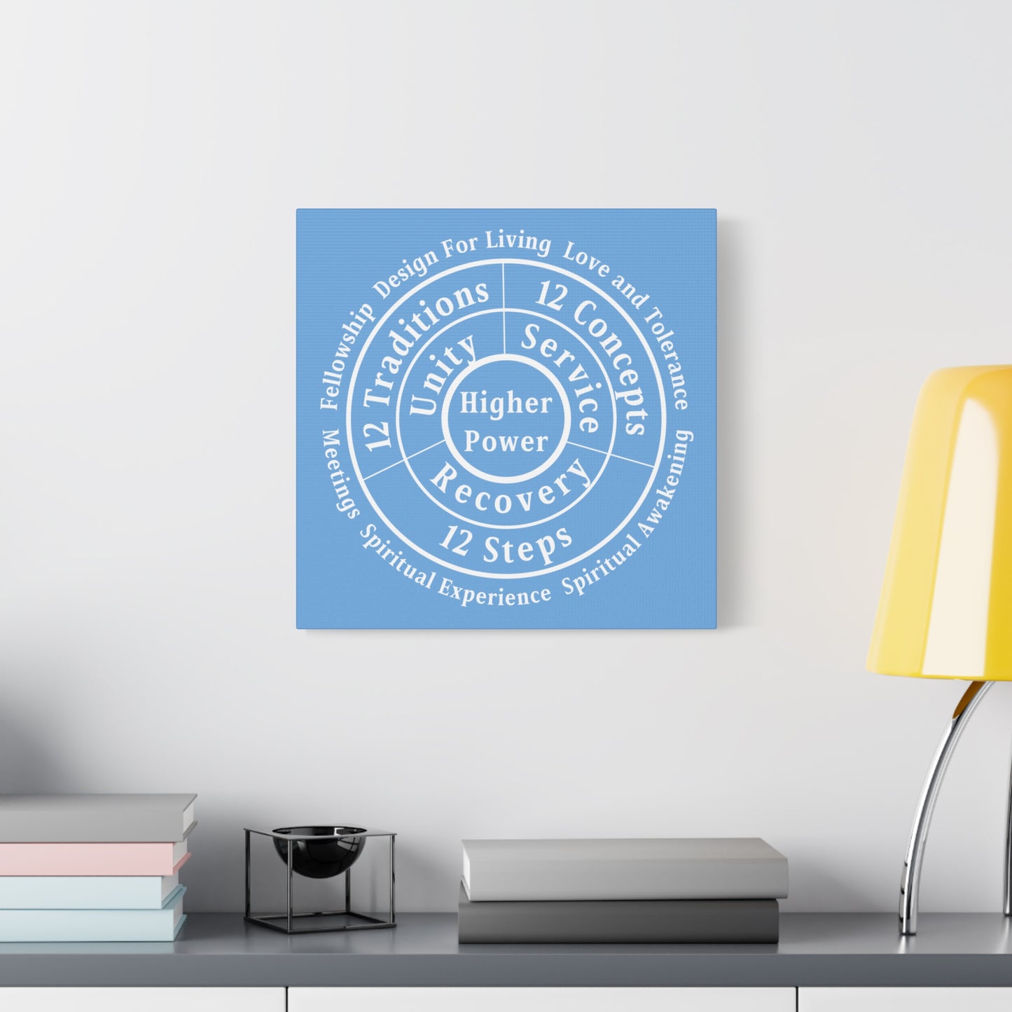 Haler Smith - Canvas - Haler Smith Matte Canvas - Higher Power 1 - Light Blue Matte Finish
