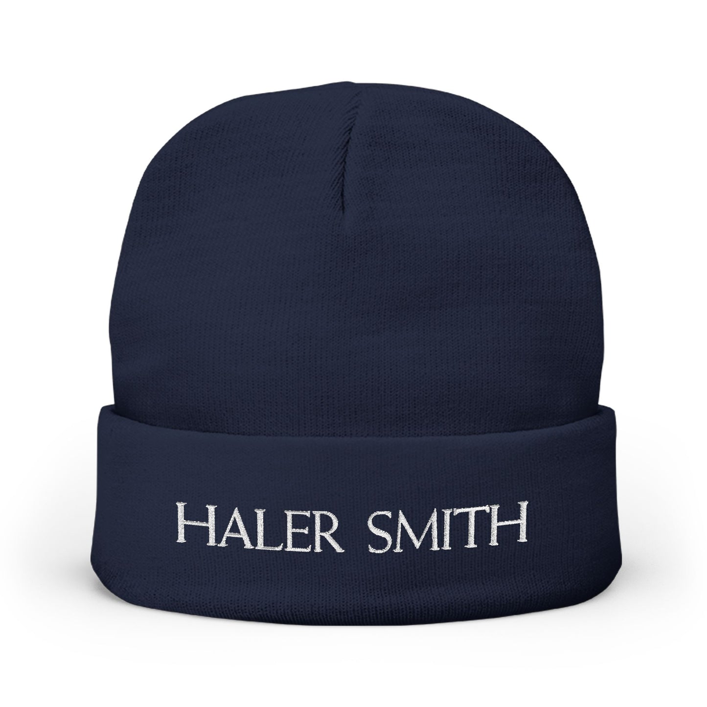 Haler Smith Knit Beanie - HALER SMITH - White Letters