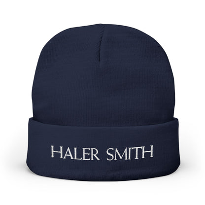 Haler Smith Knit Beanie - HALER SMITH - White Letters