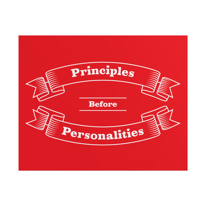Haler Smith - Poster - Haler Smith Rolled Poster - Principles Before Personalities 1 - Gray Matte Finish
